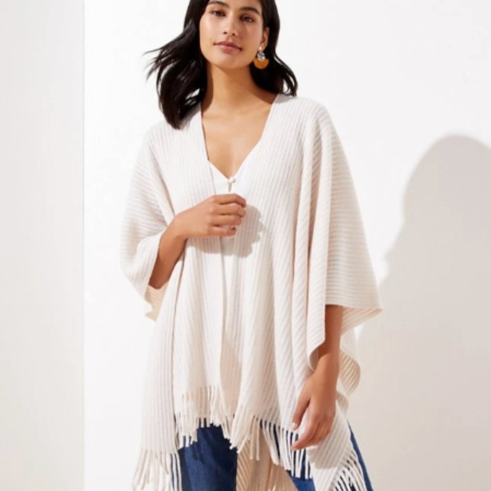Loft Fringe Sweater Wrap